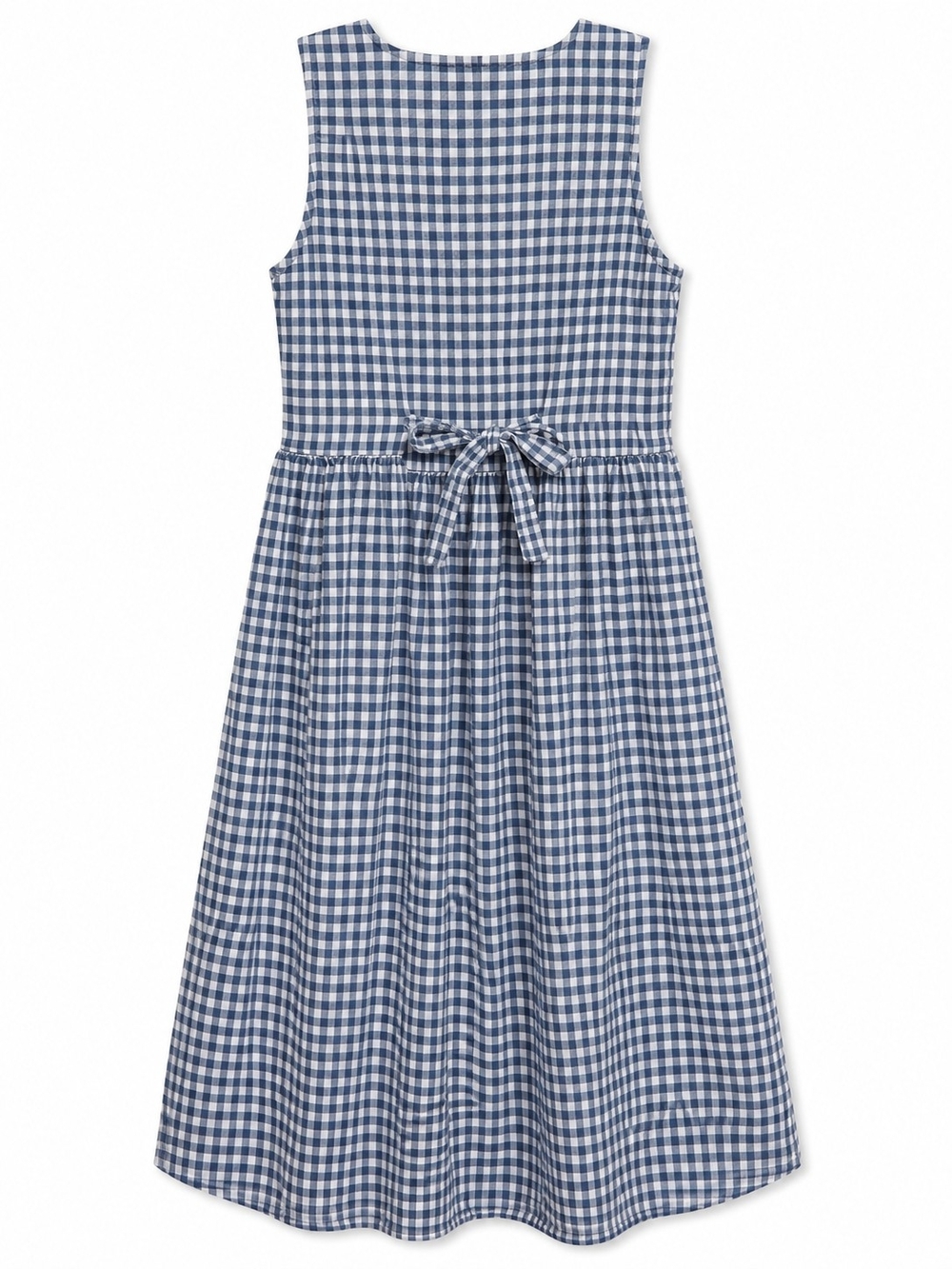 Woolrich Navy and White Gingham Midi Dress - Picture 4 of 10